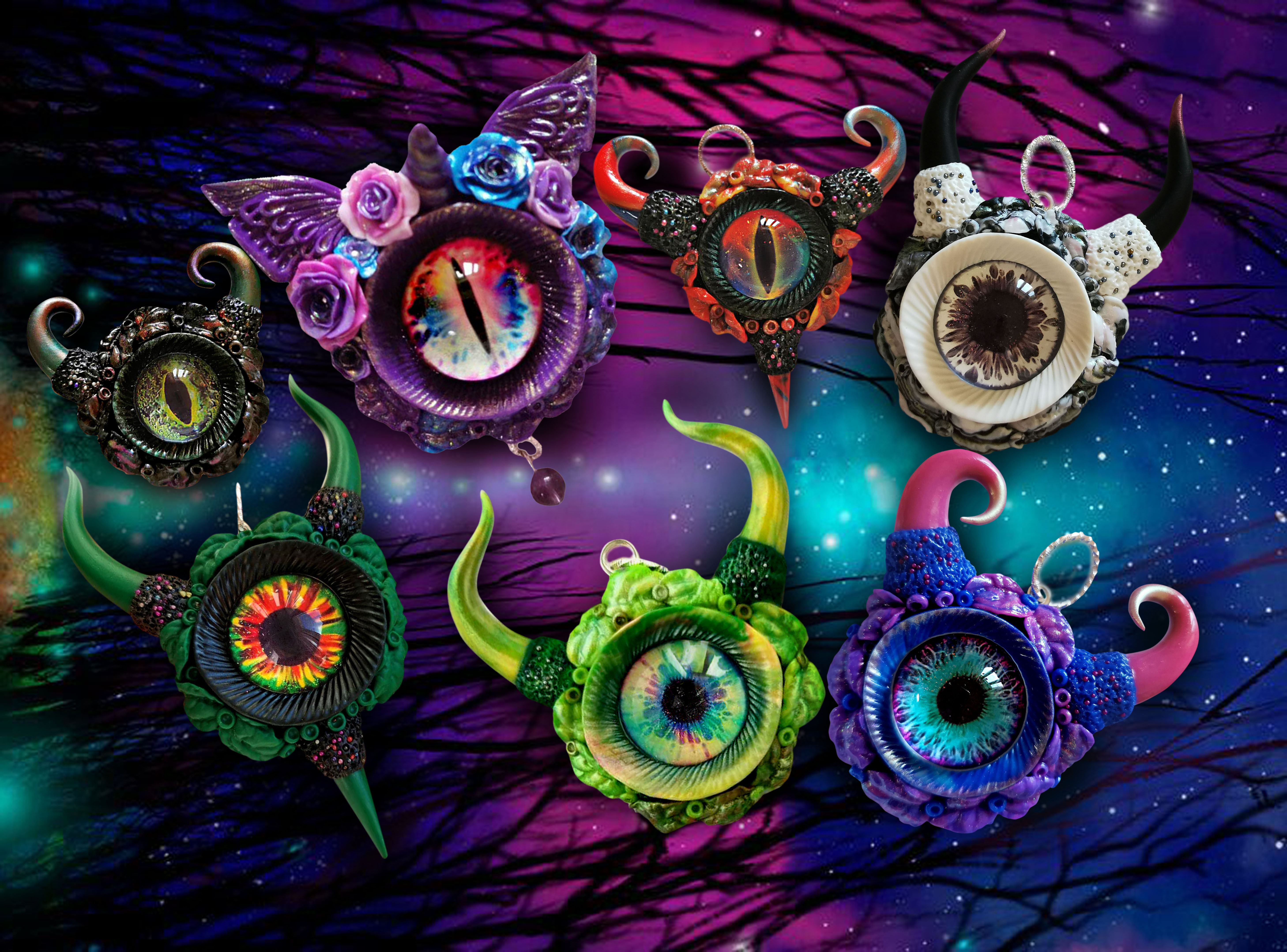 Original Customized Devil Eye Pendant Necklace Eye of the beast birthday gift Northern Europe spirit Noctilucentin the Accessories/Fashion Jewelry, Pendant/Pendant  category - from Buy2taobao.com to provide professional Taobao agent buy service