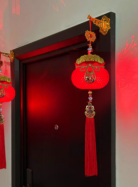 灯笼新款2026红色发光成品入户门马年新年过年喜庆福字小灯笼挂饰