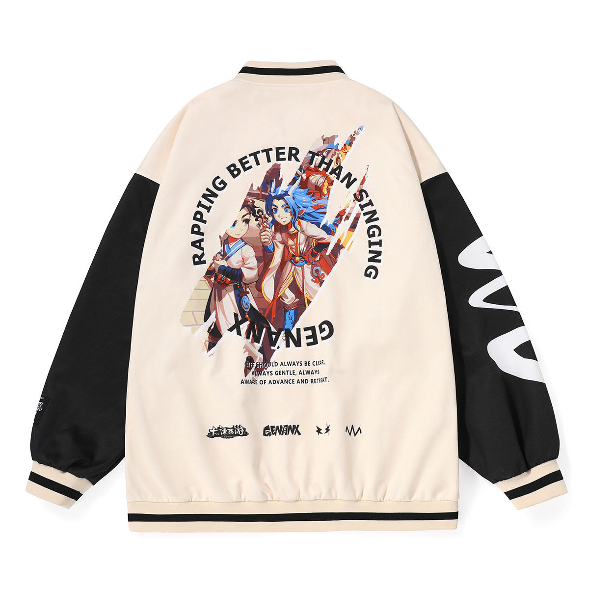 《大话西游》手游X闪电潮牌联名款夹克男百搭春季棒球领情侣外套