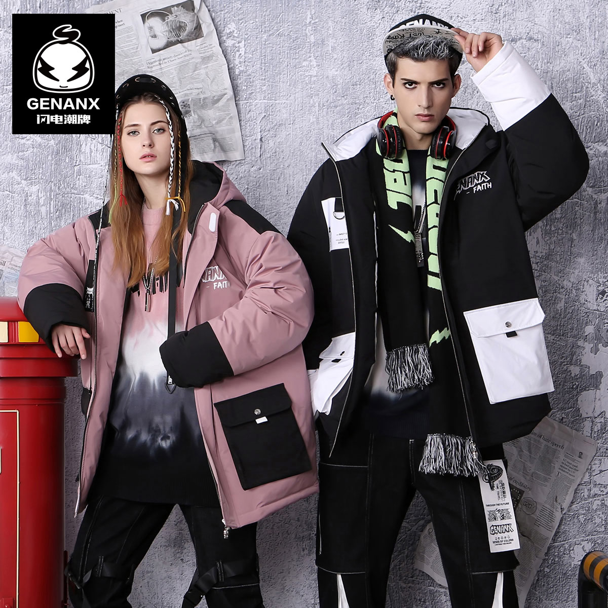 冬天外套棉袄新款工装棉服男生