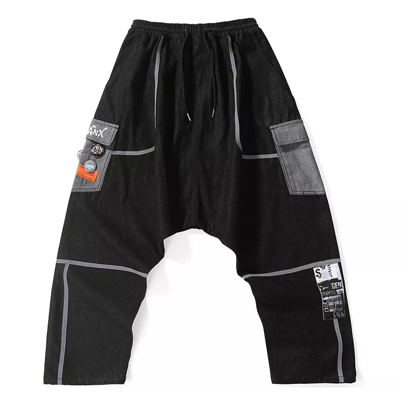 genanx正品潮牌低裆情侣款弹力裤