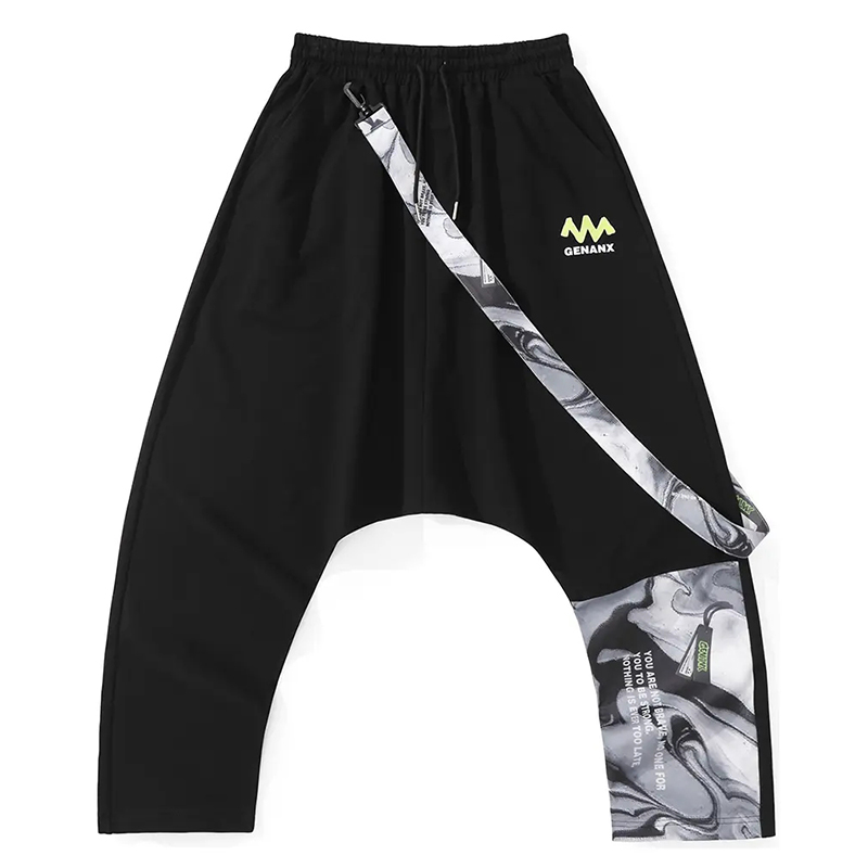 GENANX闪电潮牌宽松哈伦裤