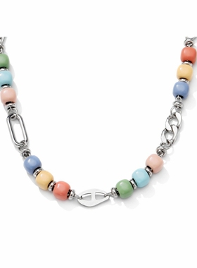 【情人节礼物】GENANX闪电潮牌手链配饰不锈钢个性双层编织手串