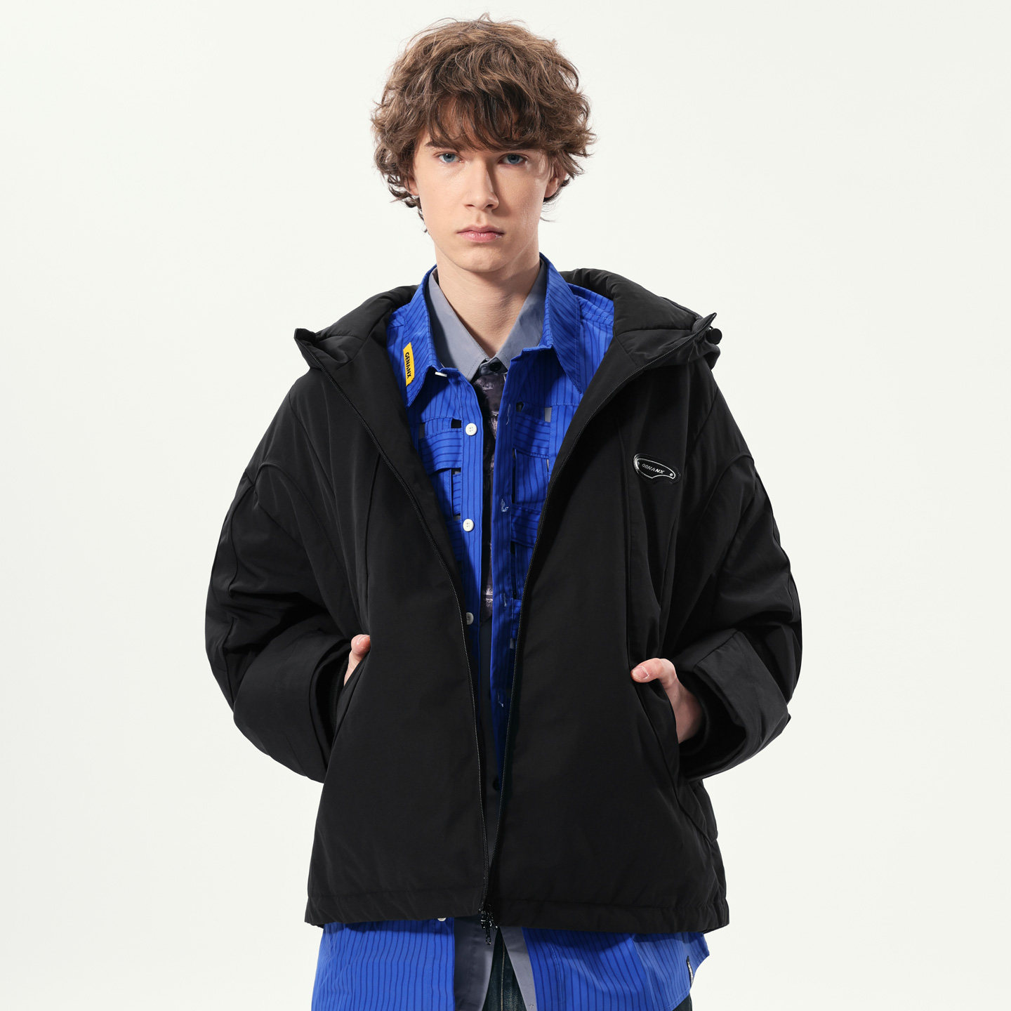 GENANX闪电潮牌2025冬季新款厚外套防寒保暖高级感简约90绒羽绒服