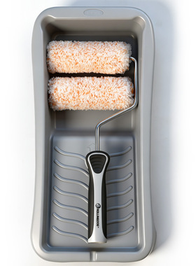 Rollingdog滚动狗4寸滚筒刷套装小号补漆边角刷中毛橘皮纹理涂刷