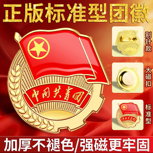 团徽中国共青团徽章标准型加厚强磁更牢固别针款团旗安全别针式