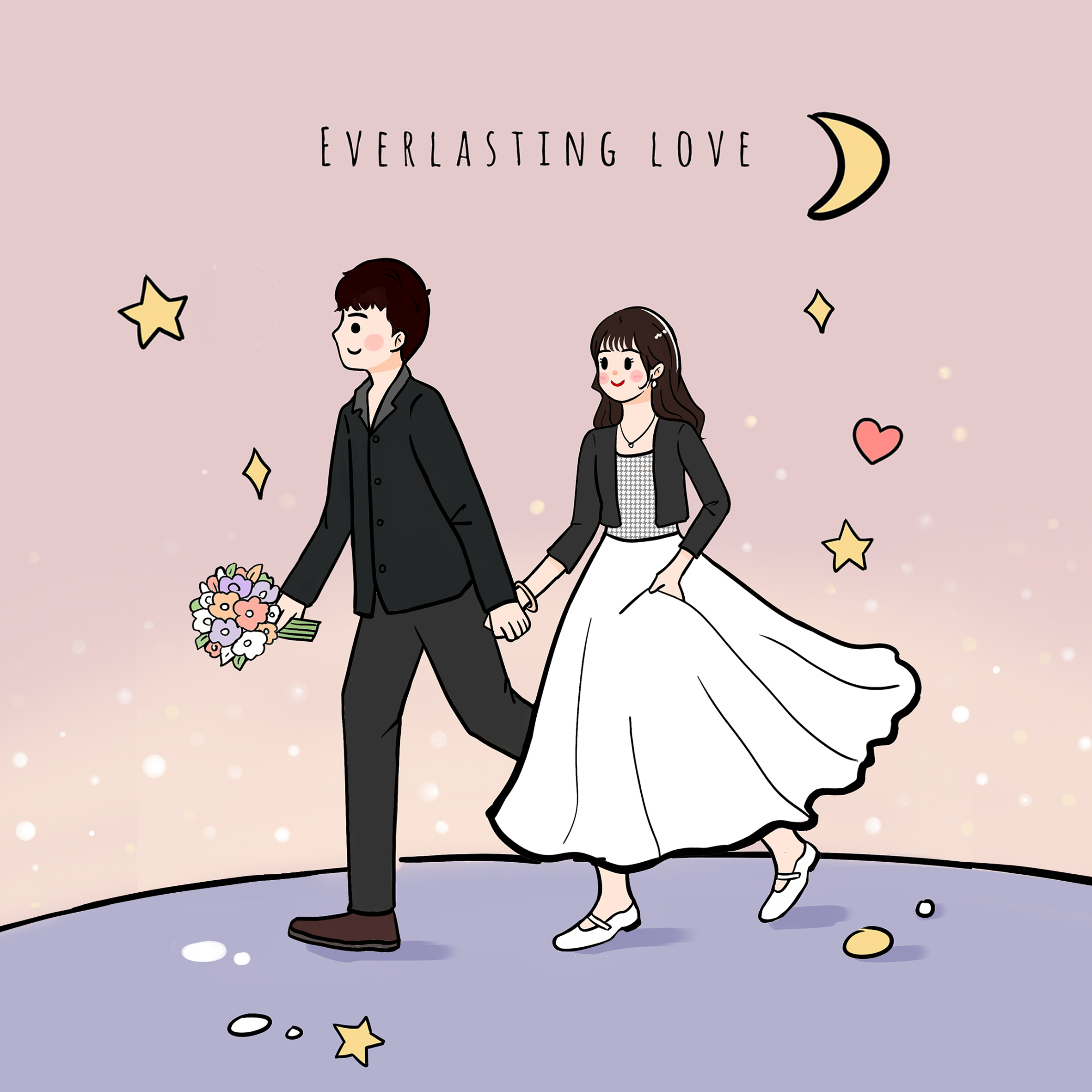 情侣手绘头像q版照片定制 卡通真人转手绘动漫礼物 ins风头像设计