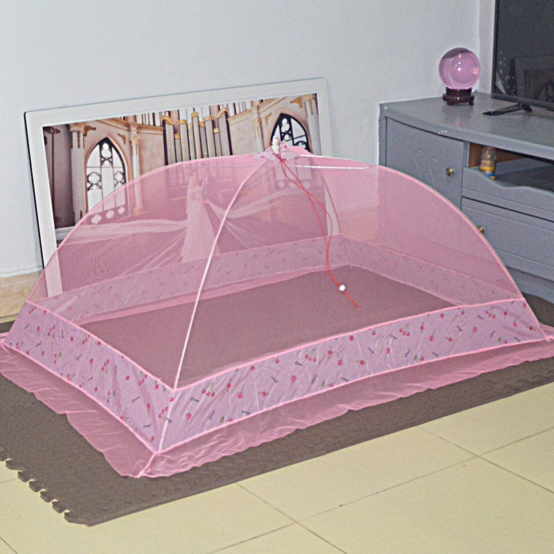 免安装儿童蚊帐加密可折叠收纳支架伞型防蚊罩婴儿宝宝小孩蒙古包
