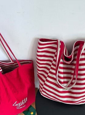 海盐蓝真的很有感觉一包两背AB双面大托特包日常通勤小众包