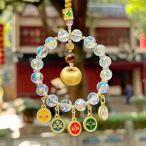 新款五路财神爆闪新中式包挂