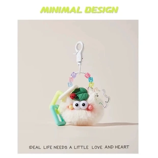 汽车钥匙扣女高级感可爱毛绒包包挂件背包书包挂饰小礼物小煤球潮