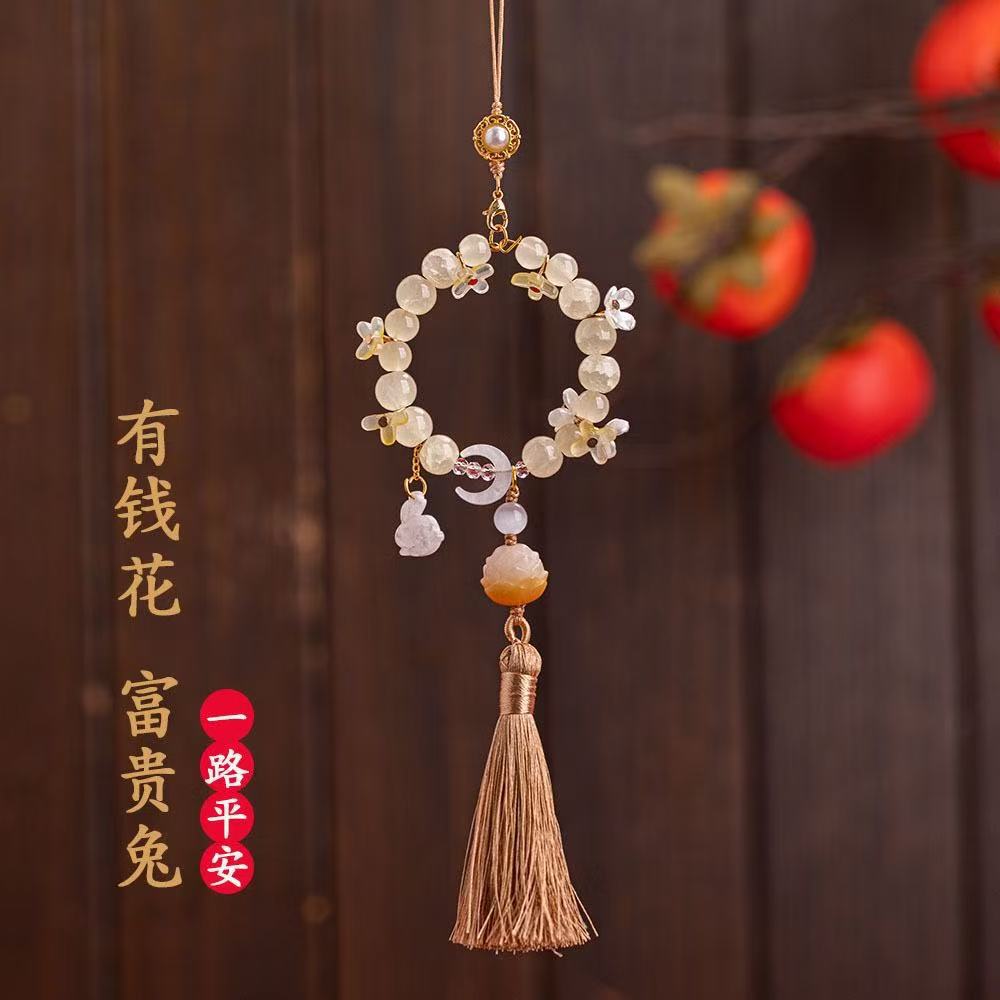 新中式车载吊饰挂饰挂件有钱花