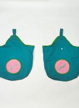 P2015现货 KIKO KOSTADINOV 刺绣LOGO绿粉撞色帆布托特包单肩包