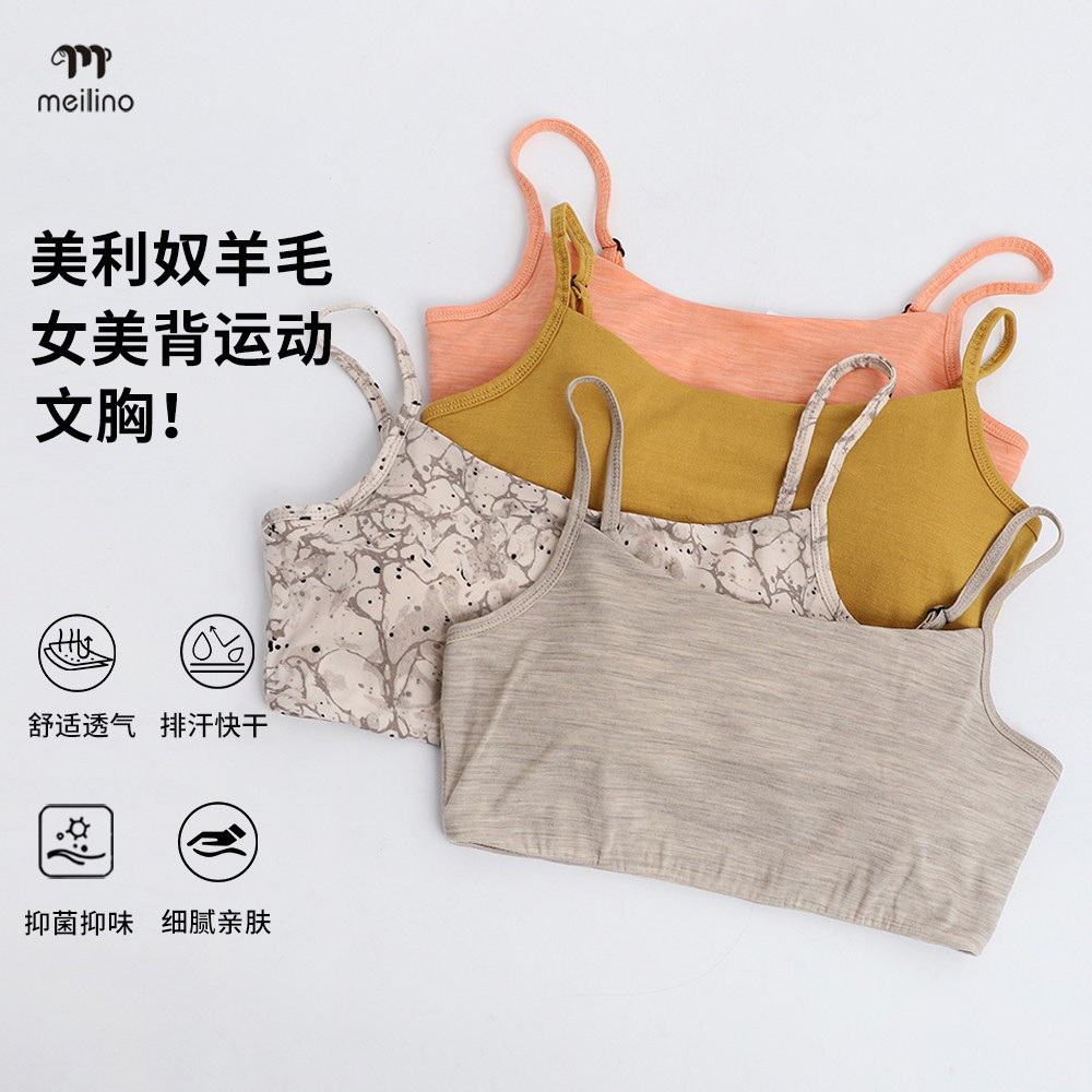 美利奴羊毛运动文胸女美丽诺户外速干胸罩美背瑜伽跑步内衣H06