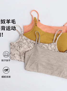 可夫特美利奴羊毛运动文胸女户外速干胸罩美背瑜伽跑步内衣H06