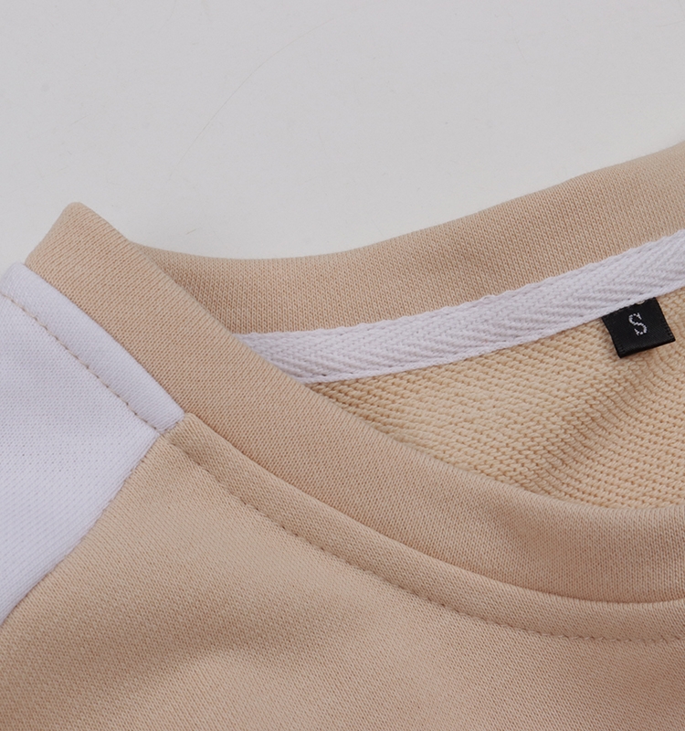 阳光男孩!青年小清新春秋款圆领毛圈卫衣拼色休闲套头衫打底长袖