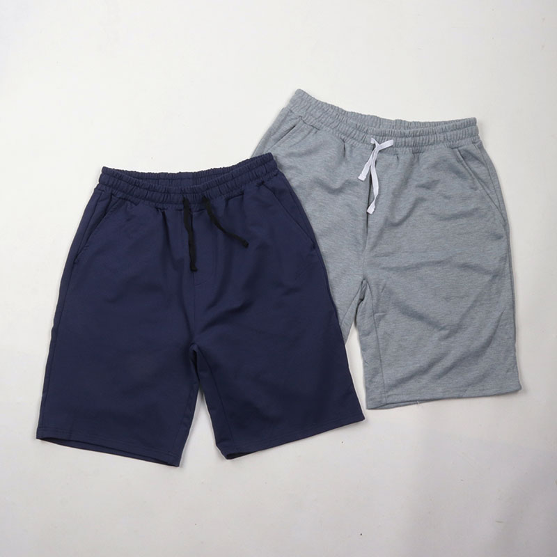 毛线圈！夏季休闲五分裤男短裤纯色不过膝直筒居家宽松棉质松紧腰