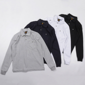 春秋款 打底T恤厚衬衫 工装 户外长袖 男T 翻领POLO衫 高品质外贸原单