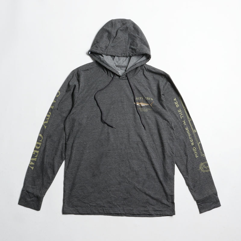 欧美单 春夏款户外宽松休闲连帽卫衣舒适棉质男外贸长袖T恤钓鱼衫