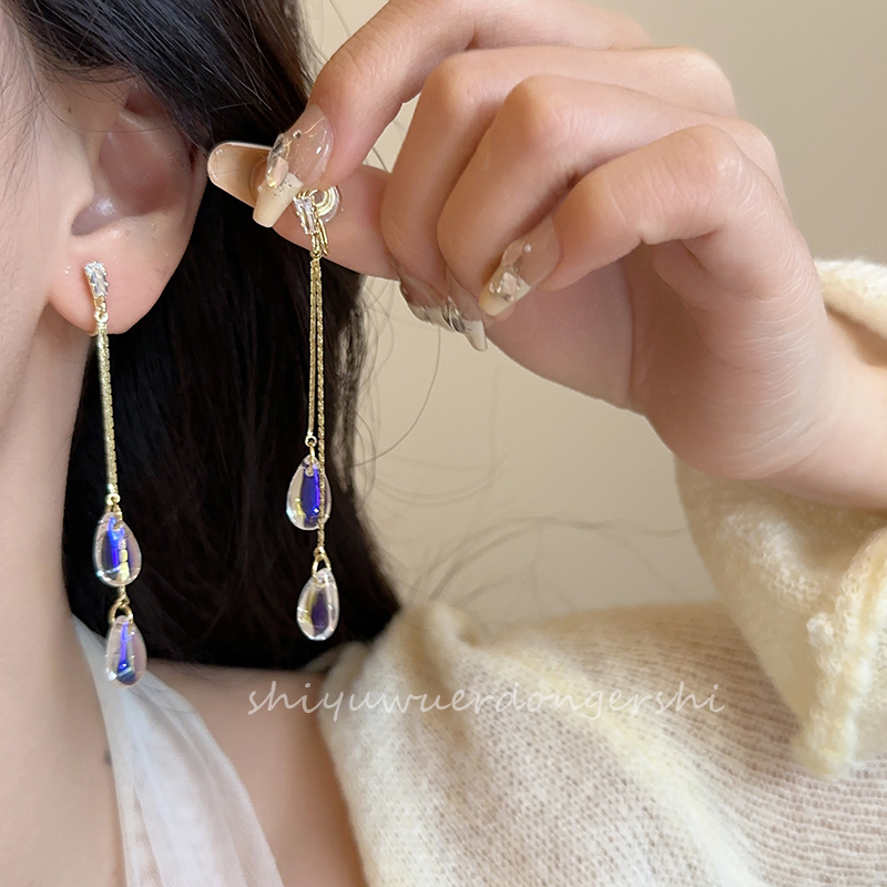 法式复古流苏长款蚊香盘耳夹