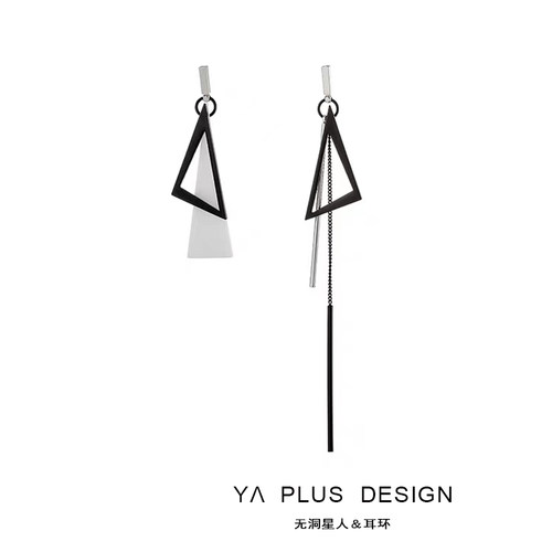 几何流苏耳环蚊香盘耳夹无耳洞