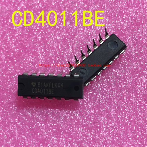 CD4011BE DIP-14 直插 四2输入与非门 逻辑芯片 全新原装 CD4011