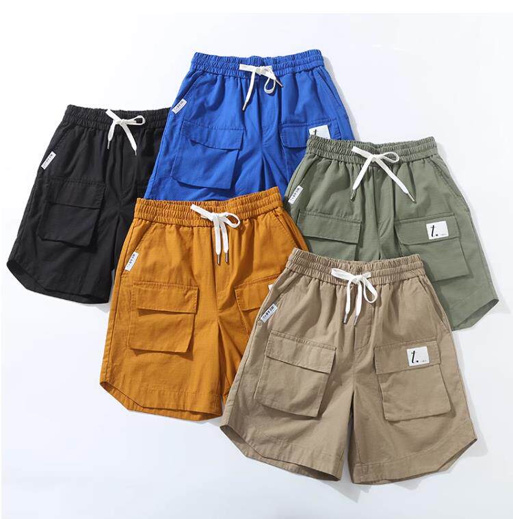 日式潮牌多口袋短裤男夏季工装直筒宽松潮流运动韩版休闲五分裤