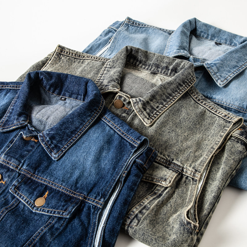 JAPANESE RETRO DENIM VEST WOMENS KOREAN VERSION OF THE HORSE CLIP VEST SLEEVELESS SHOULDER WASH DISTRESSED LAPEL CARGO COAT TIDE