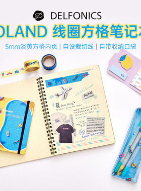 日本Rollbahn ROLAND线圈方格笔记本可爱手帐学生文具清新简单ins