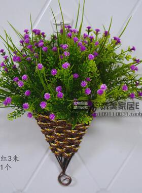 铁艺田园仿真雏菊墙壁吊兰装饰花