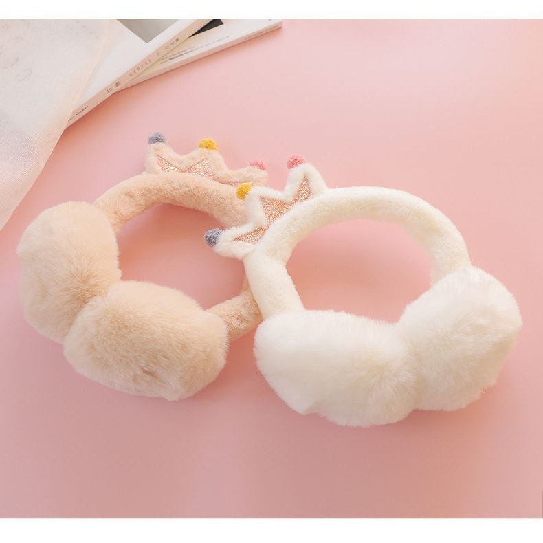 可爱皇冠耳罩儿童冬季保暖加绒