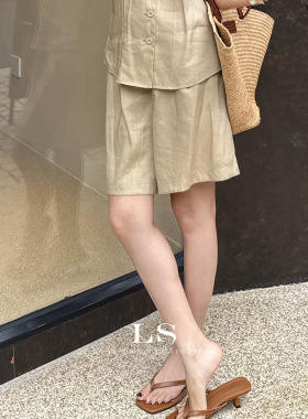 【LS新品牌】黑标极简大牌 夏季上新简约时尚通勤百搭短裤30586-1