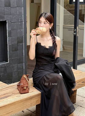 LS述致 高级质感蕾丝花边吊带上衣女2025早秋新品小衫背心 22631