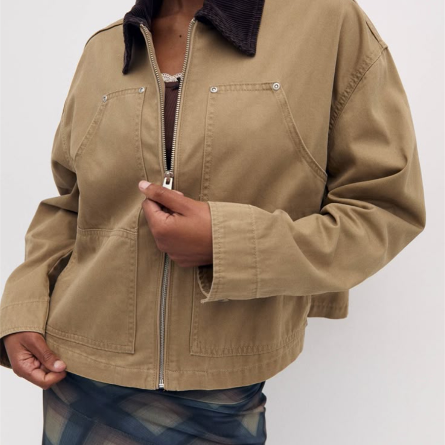 小俞家 berry mell*家黄绿色牛仔外套夹克宽松休闲上衣工装舒适