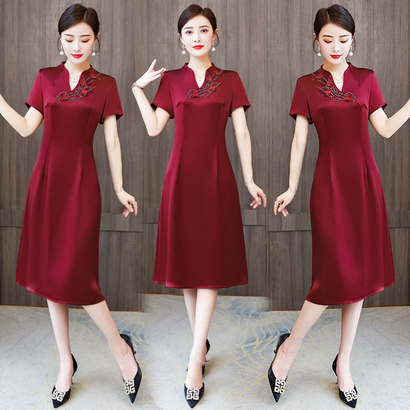 新娘结婚宴妈妈高贵礼服连衣裙女