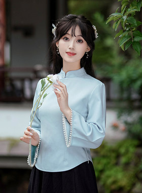 新中式修身减龄古风设计感上衣