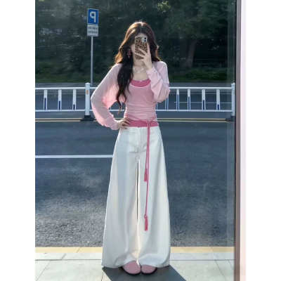 ootd罩衫吊带上衣套装女