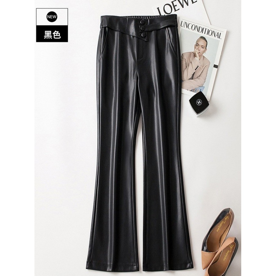 海宁真皮皮裤女2024秋冬新款绵羊皮高腰休闲阔腿裤显瘦微喇裤长裤,女装/女士精品,皮衣,淘宝优惠券,粉丝福利购,淘宝优惠卷
