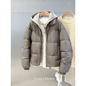 ins风慵懒松弛感连帽假两件羽绒外套 制著男装 冬季 Y18159