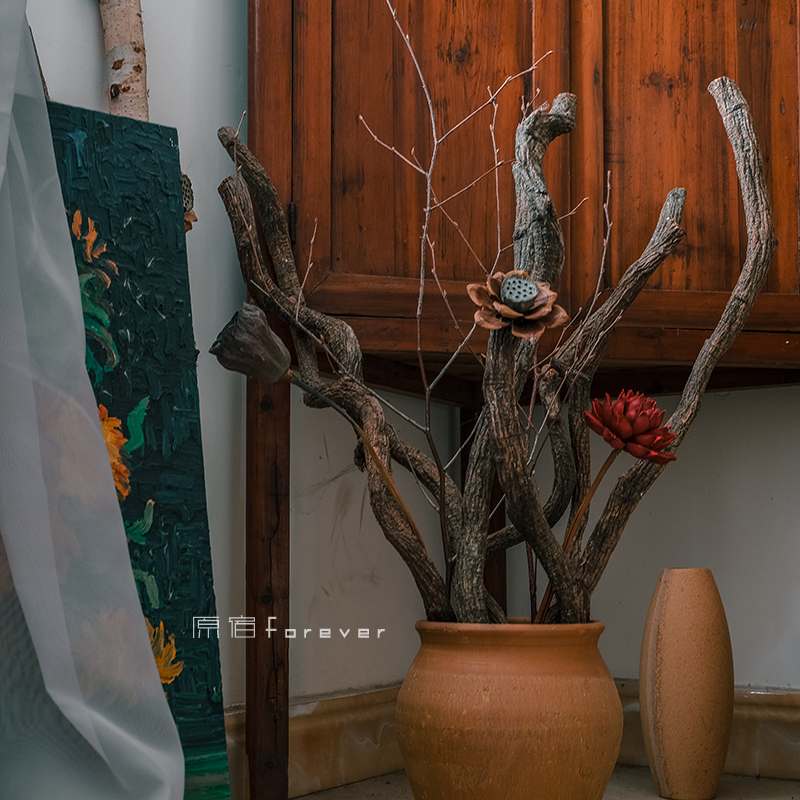 过江龙客厅软装造景禅意干树枝