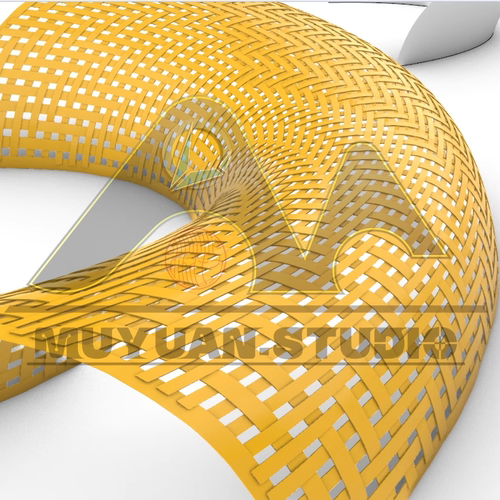 犀牛grasshopper  参数化压三抬三编织体生成插件，牧渊工作室