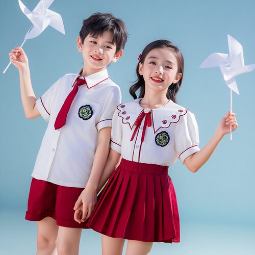 幼儿园园服夏季短袖衬衫套装小学生校服一年级运动六一演出服班服 - 封面