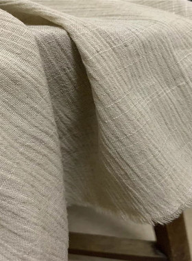 天丝雨露麻连衣裙窗帘肌理皱特价