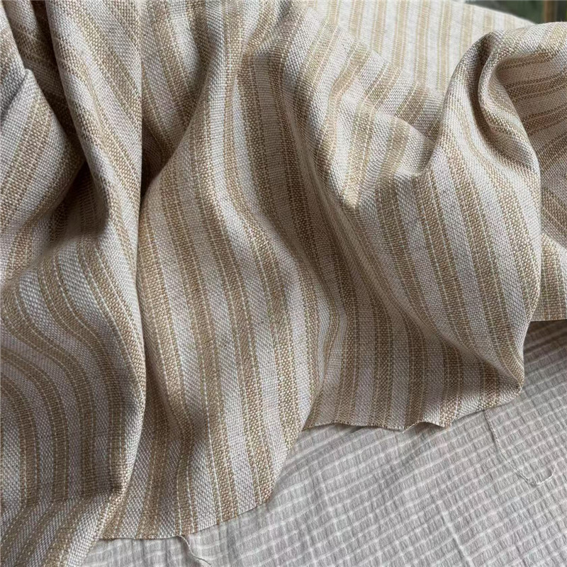 比利时进口加厚原麻色色织宽条纹背面加固柔软亲肤外套沙发套布料,居家布艺,海绵垫/布料/面料/手工diy,淘宝优惠券,粉丝福利购,淘宝优惠卷