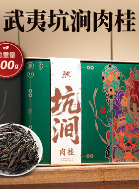 五虎坑涧肉桂武夷岩茶浓香绿色招财罐大份量500克
