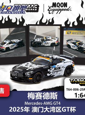 TW 1:64 梅赛德斯AMG GT4 月亮眼 大湾区GT杯 合金汽车模型