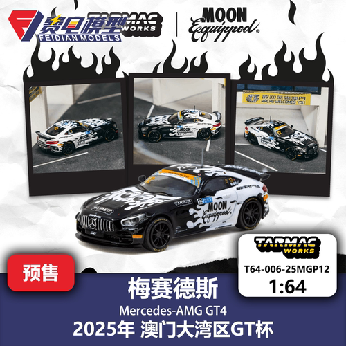 TW 1:64 梅赛德斯AMG GT4 月亮眼 大湾区GT杯 合金汽车模型