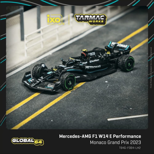 TW 1:64 汉密尔顿 梅奔车队 W14 摩纳哥站 F1 合金汽车模型