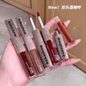 kakashow持妆双头唇釉哑光镜面双质地口红细腻丝滑不卡纹显白唇釉