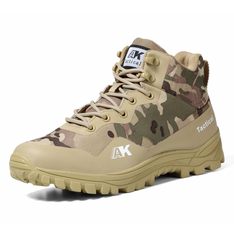新品户外鞋战术靴陆战靴男中帮CP迷彩靴登山鞋春夏季山地靴